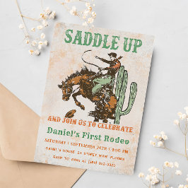 Western sattelt auf und begleitet uns zum Geburtst Einladung