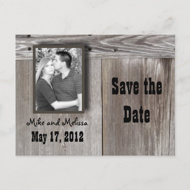 Western Save the Date Postkarte (Vorderseite)