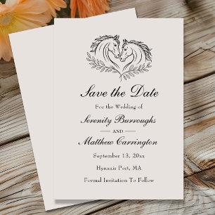 Western Save the Date Rustikale Hochzeit Ankündigung