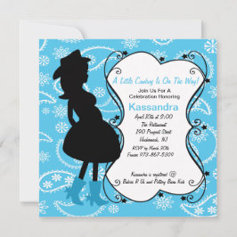 Western Schwangere Mama zu Babydusche Einladung