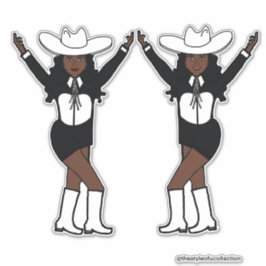 Western Schwarz-weiße Stickers #1 Aufkleber