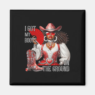 Western Schwarze Cowgirl Hut Stiefel Ich Habe Mein Magnet
