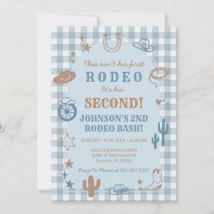 Western Second Rodeo Boy Geburtstagseinladung Einladung