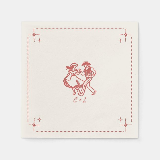 Western-Serviette Serviette (Vorderseite)