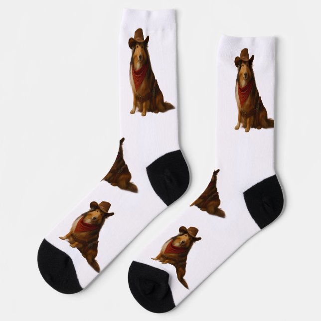 Western Sheltie Socken (Linkes Detail)