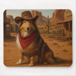 Western Sheltie theme Mousepad