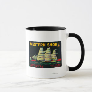 Western Shore Birnkiste LabelHood, CA Tasse
