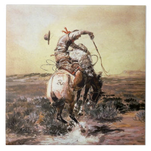 Western "Slick Rider" Kunst von Charles M. Russell Fliese