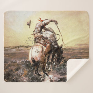 Western "Slick Rider" Kunst von Charles M. Russell Sherpadecke