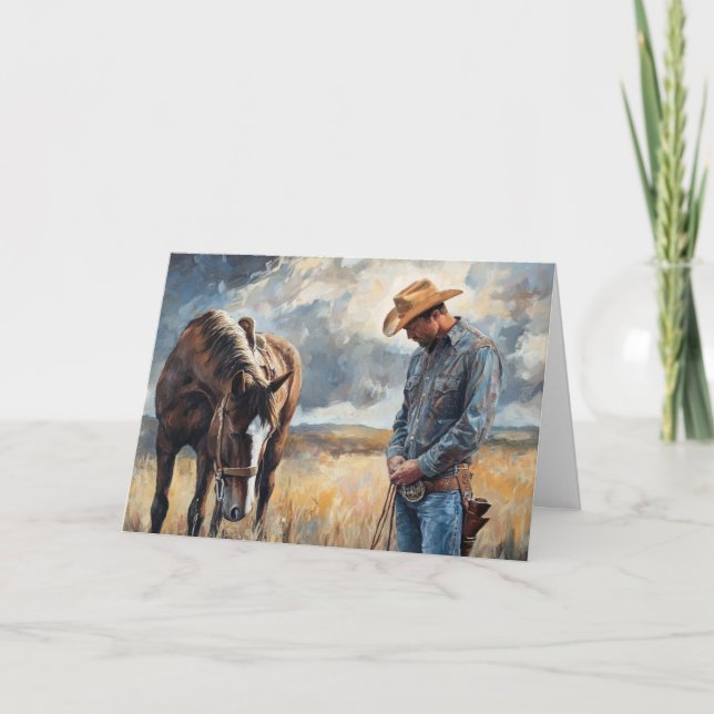 Western Solace in Liebe bei Sonnenuntergang Karte (Vorderseite)