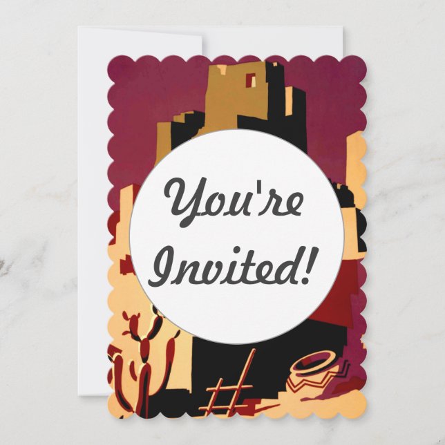 Western Southwest Pueblo WPA National Einladung (Vorderseite)