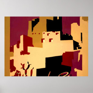 Western Southwest Pueblo WPA National Poster