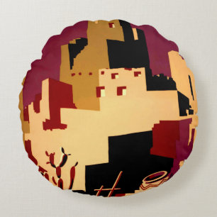 Western Southwest Pueblo WPA National Rundes Kissen