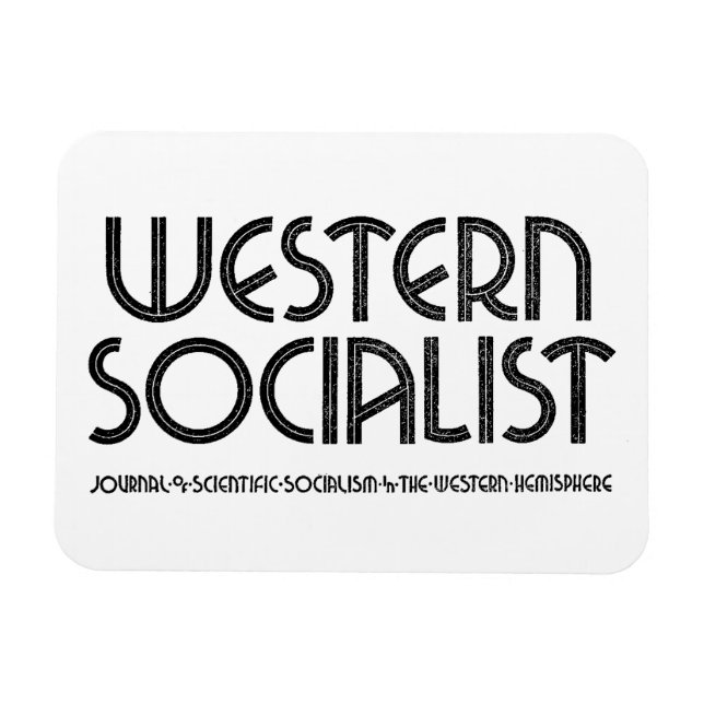 Western Sozialistischer Weißmagnet Magnet (Horizontal)
