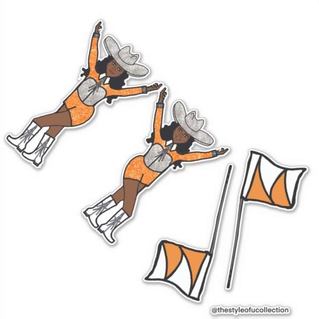 Western Spark Orange Silver Stickers #1 Aufkleber (Vorderseite)