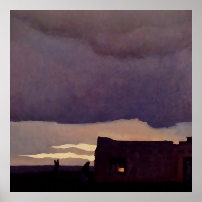 Western "Spätnachmittag" Art von Maynard Dixon Poster (Vorne)