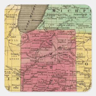 Western-Staaten 2 Quadratischer Aufkleber