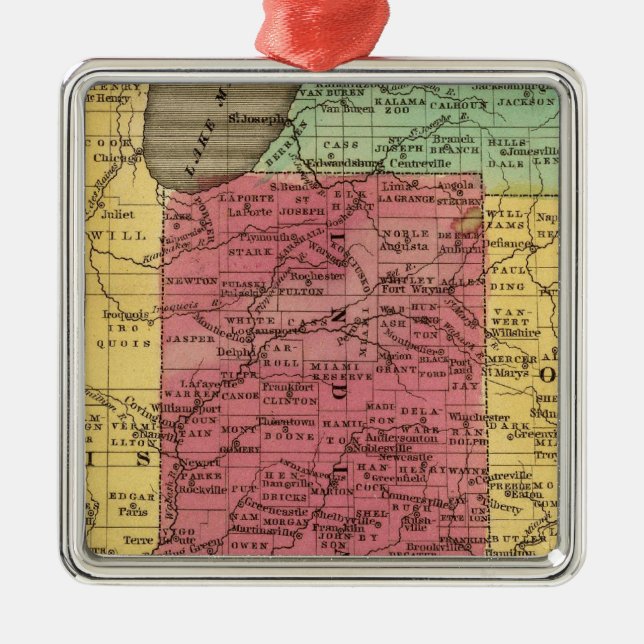 Western-Staaten 2 Silbernes Ornament (Vorne)