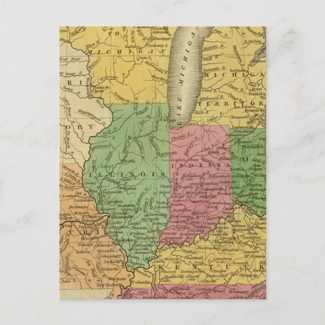 Western Staaten, Gebiete Postkarte (Vorderseite)