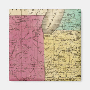 Western-Staaten mit Einspielkarte von Ober-Michiga Magnet