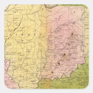 Western Staaten Quadratischer Aufkleber