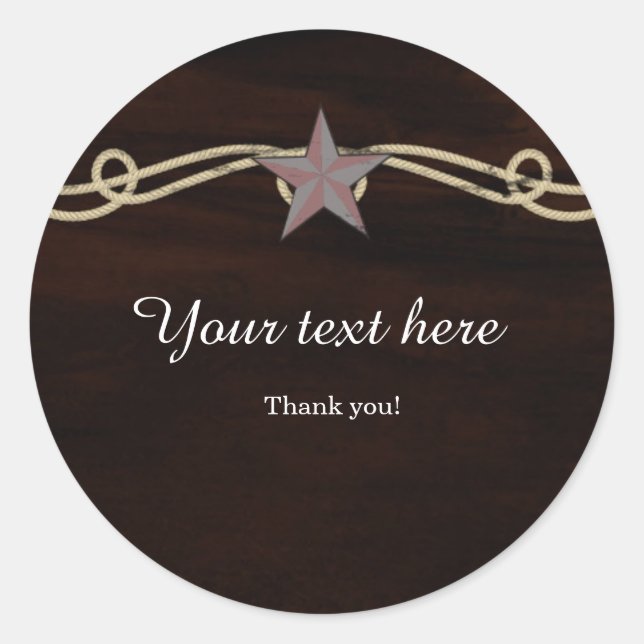 Western Star Country Gastgeschenk Aufkleber (Vorderseite)