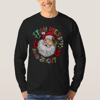 Western Stay Merry And Bright Santa Claus Hippie C T-Shirt