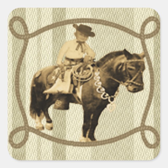 Western Sticker Vintag Cowboy (Vorderseite)