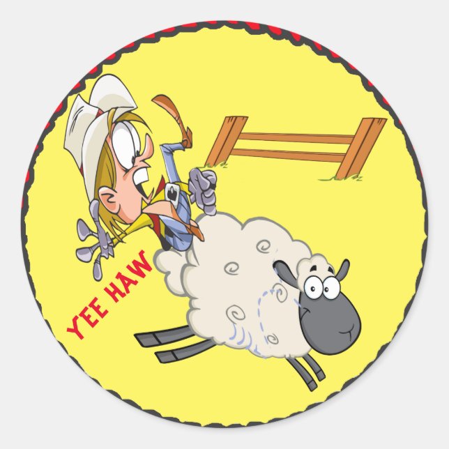 Western Stickers Rodeo Kid Mutton Busting (Vorderseite)