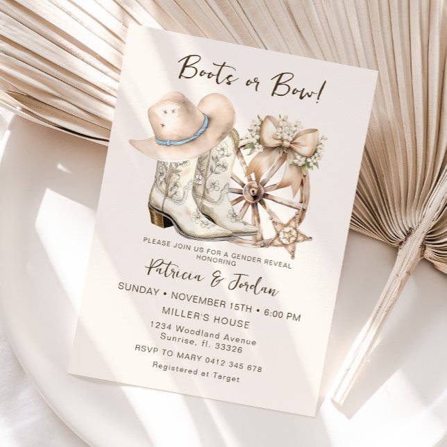 Western-Stiefel oder Buggeschlechtsdarstellung Einladung (Von Creator hochgeladen)