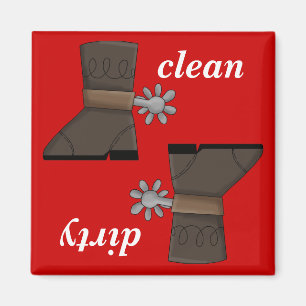 Western-Stiefel-und Sporn-Spülmaschinen-Magnet Magnet