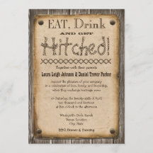 Western-Stil Essen, Trinken und Hitched Wedding