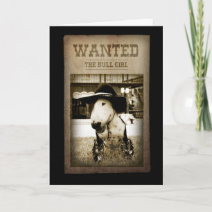 Western Style Reverse Cowboy-Karte "The Bull Girl" Karte