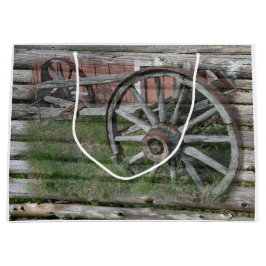 Western Style Rustic Wagenrad Geschenkbeutel Große Geschenktüte