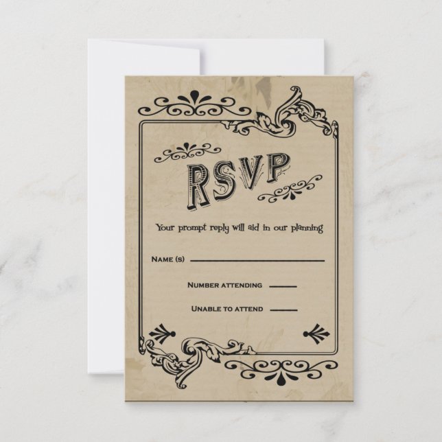 Western Style UAWG Response Card RSVP Karte (Vorderseite)