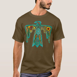 Western Sunflower Türkise Indianerin Thunde T-Shirt