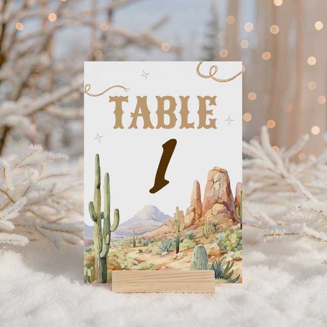Western Table Number Sign Sockelschild (Von Creator hochgeladen)