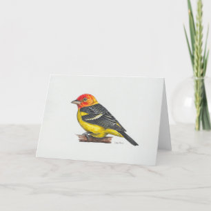 Western Tanager Art Card Dankeskarte