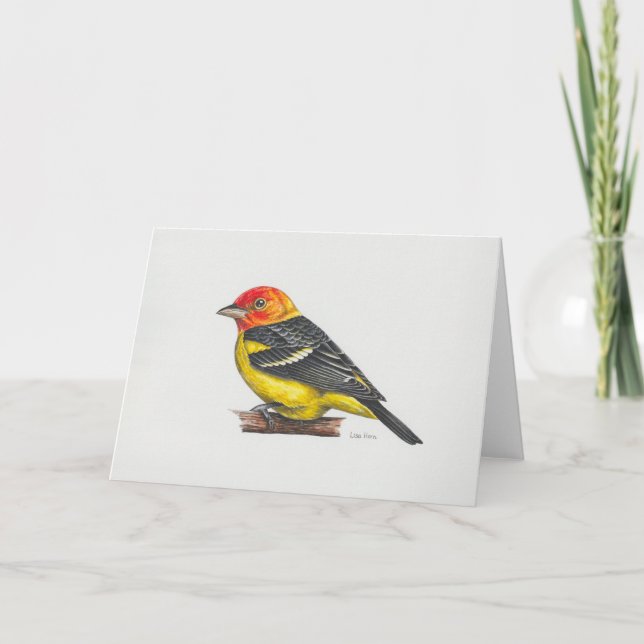 Western Tanager Art Card Dankeskarte (Vorderseite)