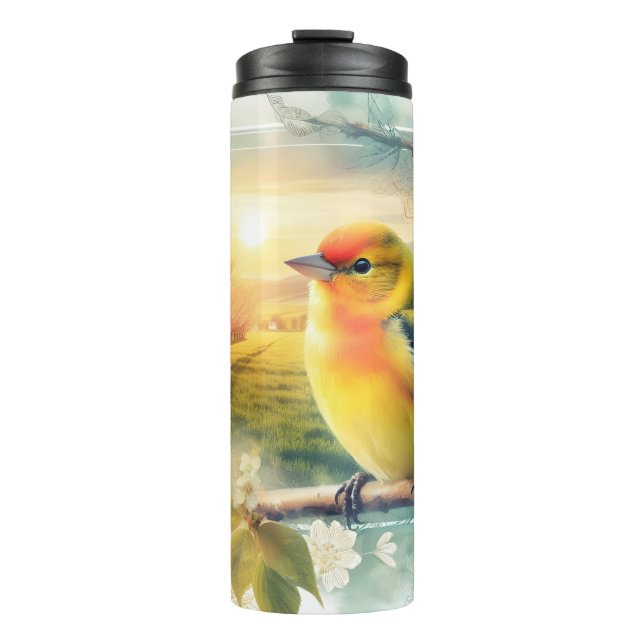 Western Tanager Songbird Thermal Tumbler Orchard Thermosbecher (Vorderseite)