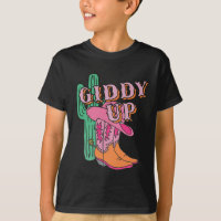 Western Texas Giddy Up Cowgirl Cowboy Boots Cactus