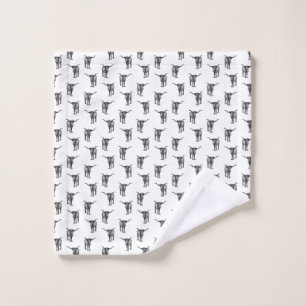 Western Texas Longhorn Bull CUSTOM BG FARBE Waschlappen