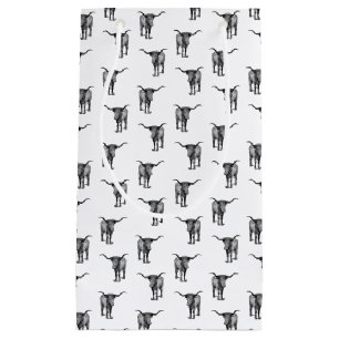 Western Texas Longhorn Bull CUSTOM FARBE Kleine Geschenktüte