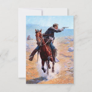 Western "The Messenger" von Charles Schreyvogel Dankeskarte