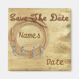 Western-Thema, das Save the Date Magneten Wedding Magnet