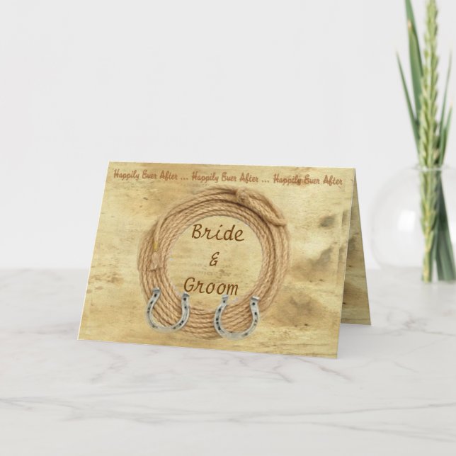 Western Thema Hochzeit Einladung (Vorderseite)