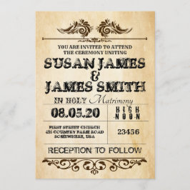 Western Thema Hochzeiten Einladungen