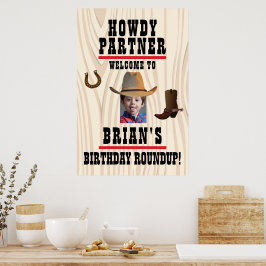 Western Theme Poster mit Foto