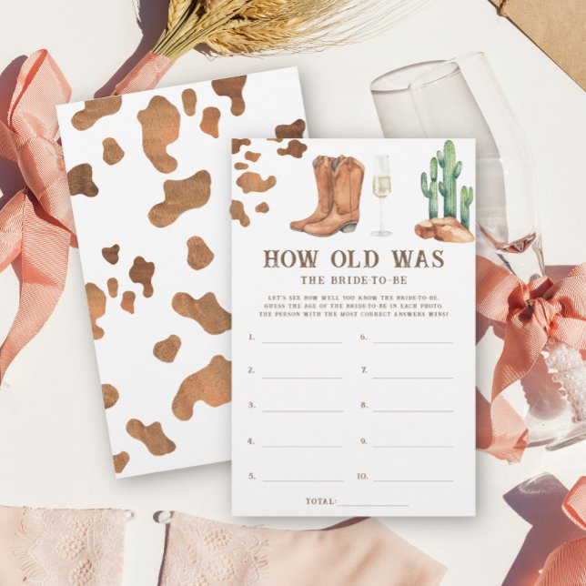Western Theme Wie alt war die Braut, um Spiel zu w (Von Creator hochgeladen)