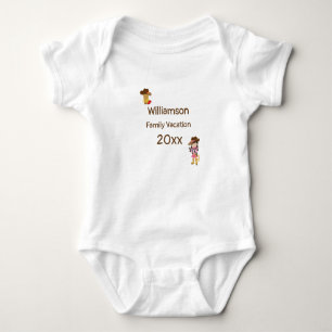Western-Themen-Cowboy-Familienurlaub Personalisier Baby Strampler